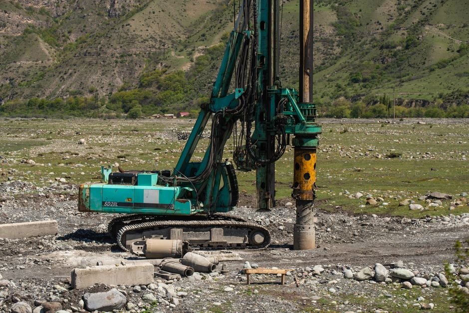 Borewell drilling rig working at a residential site in Chennai